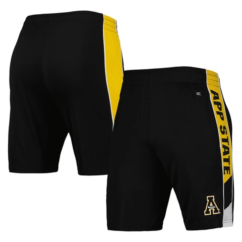 Men's Colosseum Black Appalachian State Mountaineers Pool Time Shorts Cover