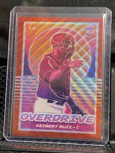 Keibert Ruiz RC 2021 Chronicles Overdrive Red Wave #58/199 Nationals - Picture 1 of 2