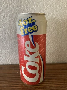 VINTAGE COCA-COLA THE SUPER MAX. EMPTY CAN. 16fl oz 4 oz FREE. MAX HEADROOM QUOT - Picture 1 of 5