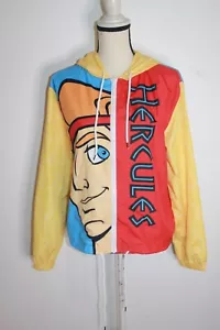 Disney Parks Hercules Windbreaker Zip Hood Nylon Jacket Adult Size M - Picture 1 of 7