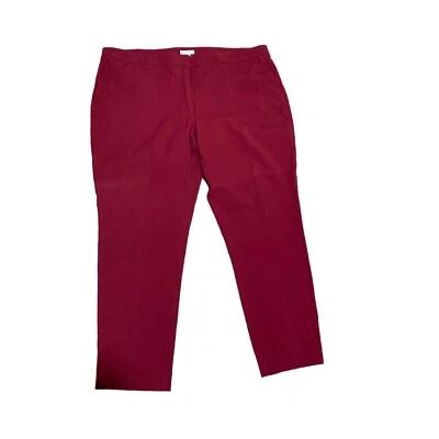 Pantalones chinos J Jill Premium Bi elásticos recortados rojos carrera tiro medio talla 18 Foto 1 de 4