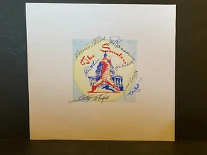 Signed Washington Senators Photo AUTOGRAPH Ed Yost/Allen/Landrith/King/Allen +2 - Picture 1 of 1