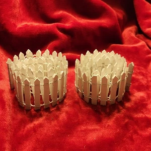 2er Set Lemax White Lattenzaun Stücke - Bild 1 von 2