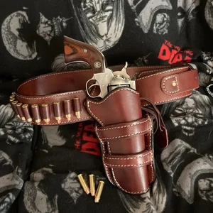 NEW Barsony Burgundy Leather Western Style Gun Holster for Colt 6" Revolvers - Picture 1 of 9