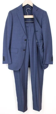 SUITSUPPLY Napoli Men Suit UK32R Blue 2-Pc Traceable Wool S110s Slim Melange I - Image 1 of 4
