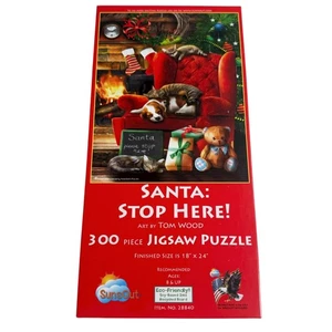 SunsOut Santa: Stop Here! Großformatiges Puzzle 300 Teile vollständig - Bild 1 von 3