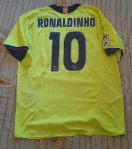Maglia Barcellona Originale 2004/2005 Nike Ronaldinho 10 Fluo Ufficiale Liga LFP - Foto 1 di 10