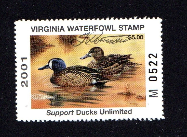 VIRGINIA   VA14   WATERFOWL DUCK STAMP   2001   MNH   SERIES (M)   ARTIST SIGNED - Image 1 of 1