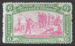 NEW ZEALAND 1906 6d Christchurch, FM hinged. SG 373. Cat.£200. - Picture 1 of 2