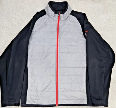 footjoy golf jacket mens Large Hybrid Quilted front gray/black superior national - Image 1 of 4