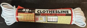Plastic Clothesline 3/16 Inch White Durable SAG, SUNLIGHT & MOISTURE RESISTANT - Picture 1 of 3