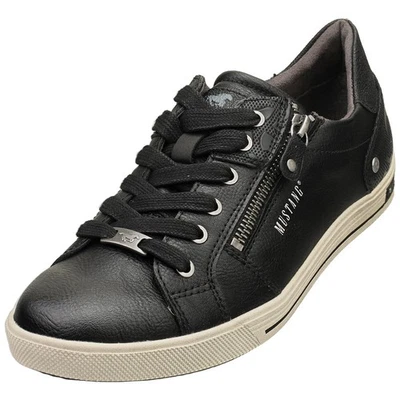 Tenis informales Mustang con cremallera lateral bajos para mujer en negro - 6,5 EE. UU. Foto 1 de 4