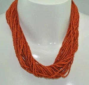 extravagante Kette in Korallen-Optik / ca. 51 cm - Picture 1 of 4