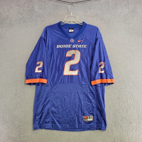 Boise State Broncos Jersey Mens L Large Blue Nike Football College Sports Cover