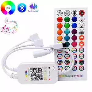 Bluetooth Music Controller DC5-24V Sound Sensor Timing 40Keys IR Remote Wireless - Picture 1 of 18