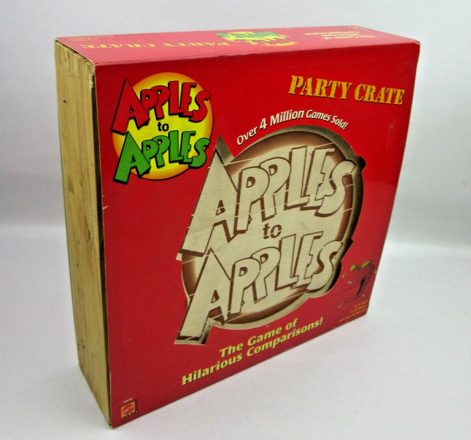 Mattel Apples To Apples Game Party Crate Wood Box 4-10 Players Ages 12+ Used - Image 1 of 4