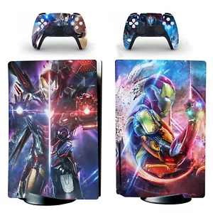 PS5 Standard Disc Digital Console Sticker Skin Decal Marvel Iron Stark Gem Armor - Picture 1 of 4