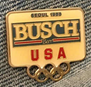 1988 Olympic Pin~Seoul Olympic Summer Games~USA Team Sponsor~Busch Beer - Picture 1 of 1