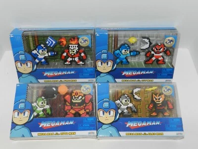 Lote de 4 figuras Mega Man clásicas de 8 bits Jakks Pacific paquetes de 2 juegos nuevos sellados Foto 1 de 4