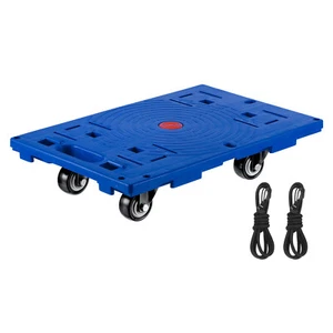 Möbelroller zum Umziehen, 1 Packung flacher Möbelroller mit 4 Rädern, Blau - Bild 1 von 6