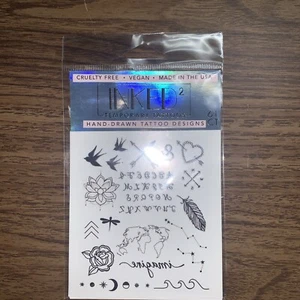 INCHIOSTRO by Dani 61 Ct di disegni tatuaggi temporanei disegnati a mano nuovi con scatola - Foto 1 di 1