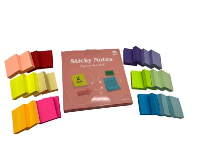 24 Stück Farbige Haftnotizen - 50 X 38Mm Sticky Notes, Selbstkleben Bürobedarf - Bild 1 von 2