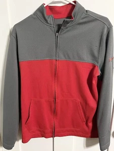 Chaqueta con cremallera completa lands end para hombre usada - gris/rojo - Verizon Wireless mediana - Imagen 1 de 3