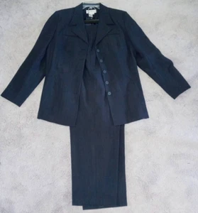 VESTIDO GRANERO talla 12 a rayas carbón 2 piezas pantalón traje pecho único ver información - Imagen 1 de 14