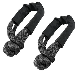 2pcs Recovery Gear Winch Rope Soft Shackle 4x4 4WD Off-Road Rope Strap 17,000KG - Picture 1 of 5