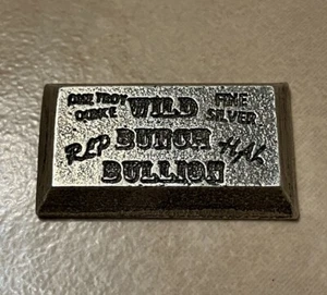 Extrem seltener Wild Bunch Bullion Cast Pour 1 Oz .999 Feinsilberbarren Barren - Bild 1 von 10