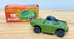 1974 Matchbox 73 Weasel Rola-Matics Army Tank w/ Box - Picture 1 of 9