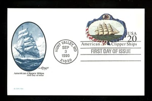US FDC #UX220 Artmaster 1995 Hunt Valley MD American Clipper Tall Ships Card - Picture 1 of 2