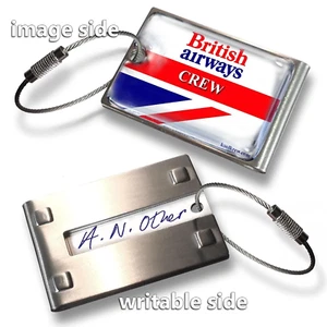 British Airways Retro Writeable Reverse Crew Tag - Picture 1 of 1