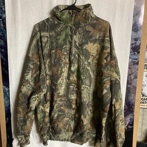 Vintage Liberty Pullover Mens Camouflage Advantage Camo Timber 1/4 Zip Up. 3XL - Picture 1 of 5