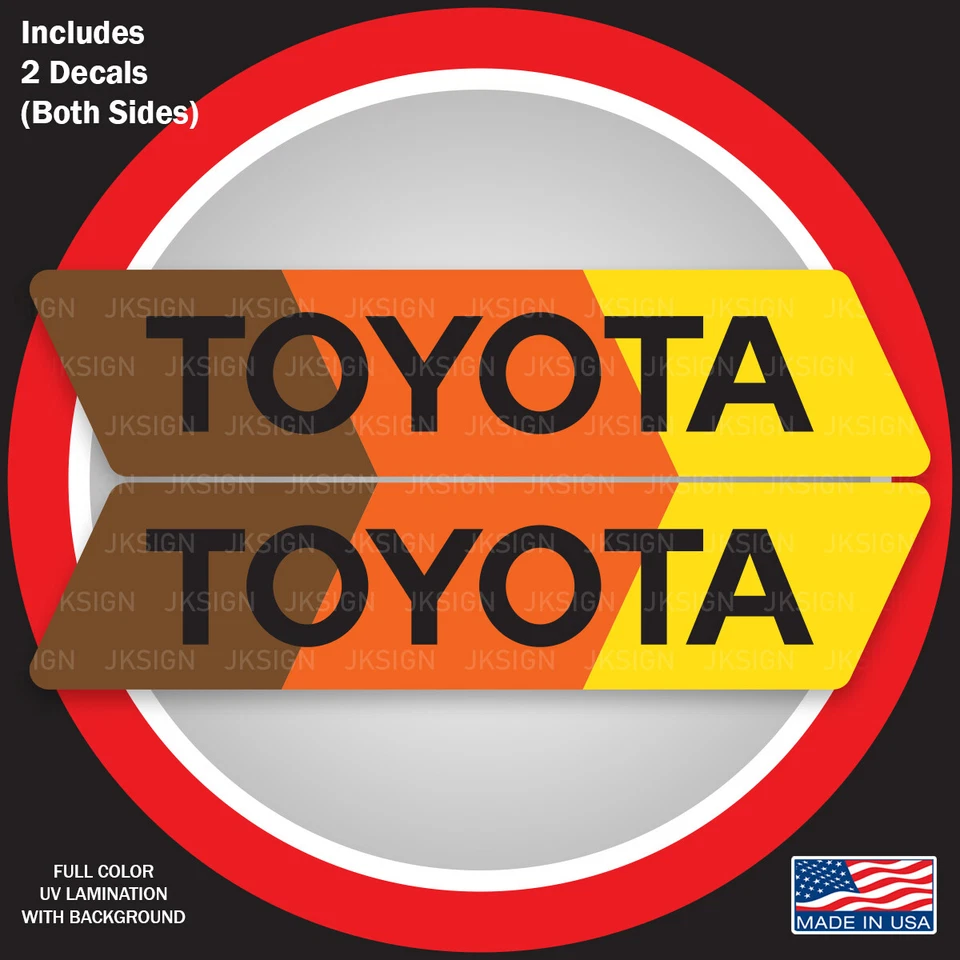 Vintage Bedside Decal Die-Cut FITS on all TOYOTA 4X4 Off-Road - Image 1 of 1