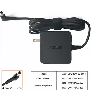 AC Adapter Charger 19V 3.42A For Asus Zenbook UX32V UX32VD UX305F X200M ADP-65DW - Picture 1 of 8