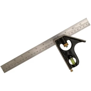 Combinación de metal cuadrado Stanley Rabone 300 mm 046151 nivel + hierro fundido escribador - Imagen 1 de 2