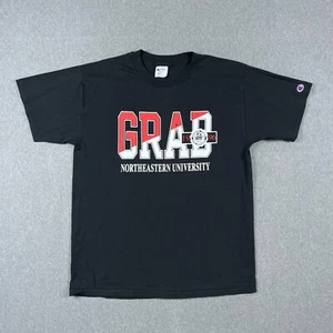 VTG Northeastern University Champion T Shirt Mens Large Single Stitch USA 90s - Picture 1 of 10