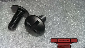 M8 x 10 Flachrundschraube Kreuzschlitz Polyamid Kunststoff PA schwarz 10 Stk. - Bild 1 von 1