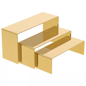 3Pc Purse Display Stand Stainless Steel Perfume Countertop Risers Display Riser﹏ - Picture 1 of 11