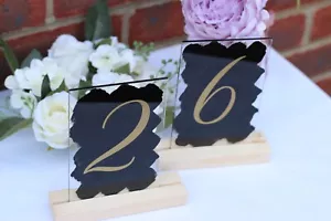 More details for acrylic sign table number, a6 wedding decor, birthday, restaurant, cafe, 10x15cm