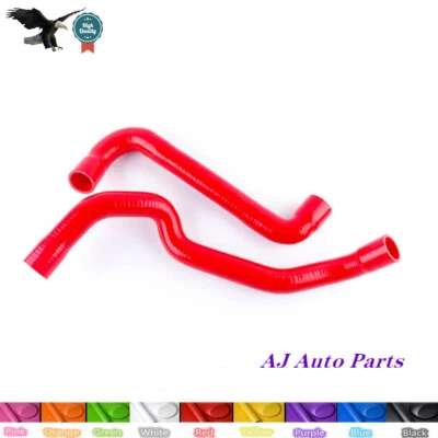 For 1988-1991 BMW E30 M3 2.3L MT 89 90 91 Red Silicone Radiator Hose Kit Pipes. - Image 1 of 4
