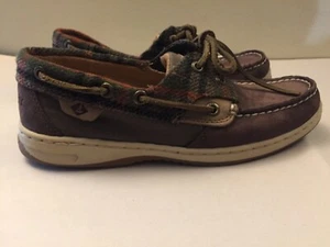 Sperry Top Sider Bluefish Plaid Wool Boat Shoes STS98321 Women’s Size 6M - Picture 1 of 11