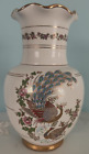 Spathas Keramik Vase handgefertigt in Griechenland 24k Gold Höhe ca. 20 cm Pfau
