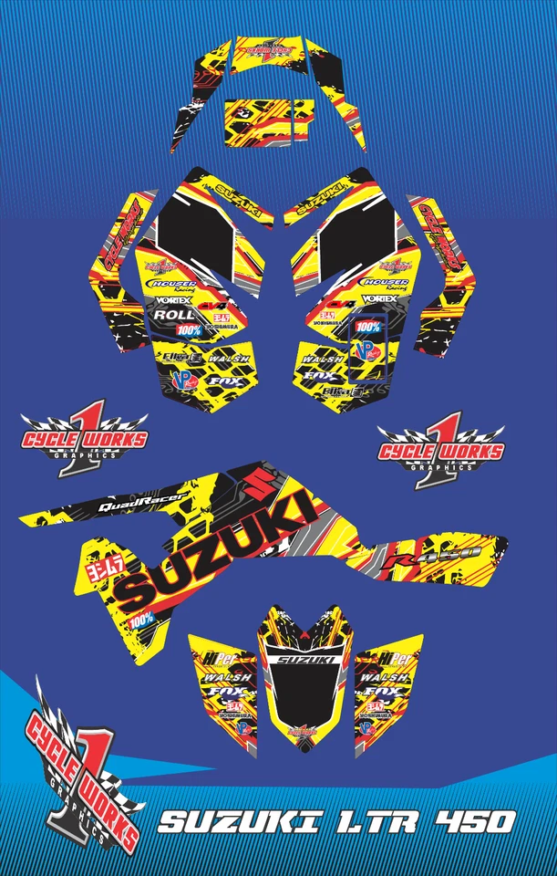 KIT GRÁFICO SEMI PERSONALIZADO LTR450R LTR 450 SUZUKI QUADRACER LABERINTO Foto 1 de 1