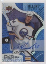 2021 Upper Deck Allure Rookies Blue Line 22/35 Mattias Samuelsson Rookie Auto RC
