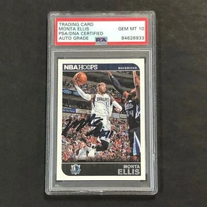 2014-15 NBA Hoops #245 Monta Ellis Signed Card AUTO 10 PSA Slabbed Mavericks - Picture 1 of 2