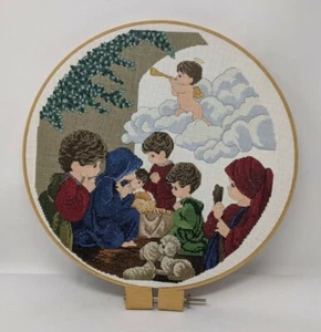 Precious Moments Cross Stitch Nativity Finished Chapel Series Gloria & Pat - Picture 1 of 12