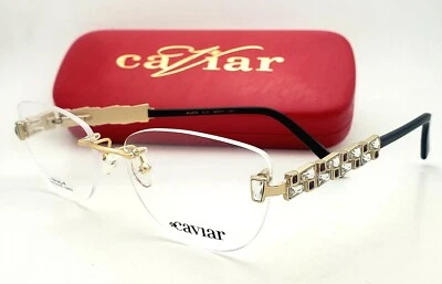 Gafas CAVIAR M 2374 C21 54-17 130 marcos dorados sin montura cristales de Swarovski Foto 1 de 4