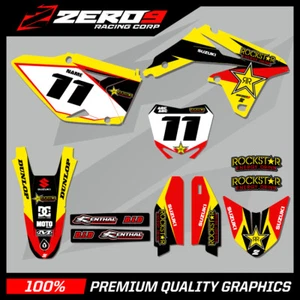 Kit de gráficos personalizado MX: SUZUKI RM RMZ 125 - 450 - ROCKSTAR - Imagen 1 de 9